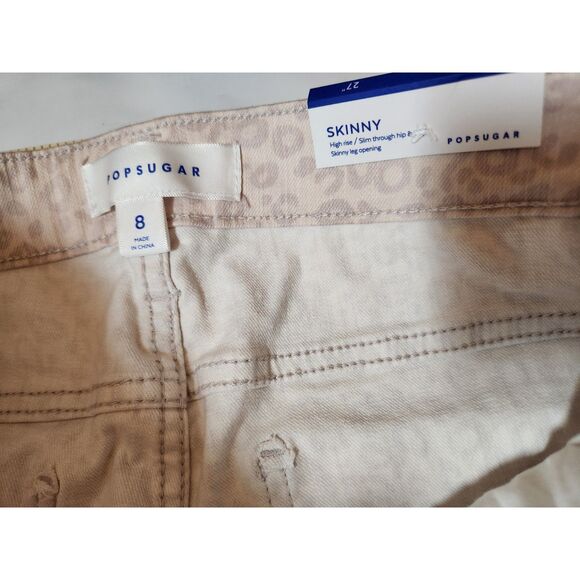 POPSUGAR Leopard Skinny Pants – High Rise, Women’s Size 8, Stretch Fit - Picture 8 of 8